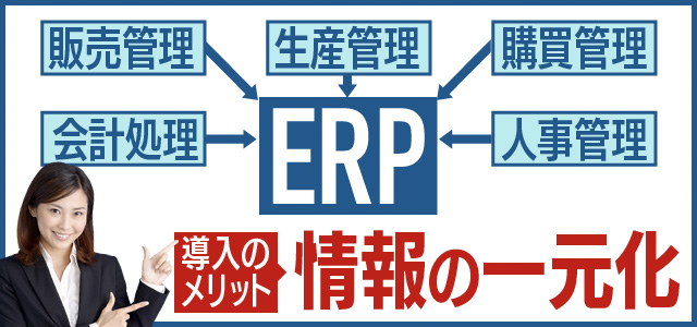 ERPによる情報一元管理のイメージ